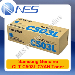 Samsung Genuine CLT-C503L CYAN Toner Cartridge for SL-C3010ND/SL-C3060FR (SU016A)